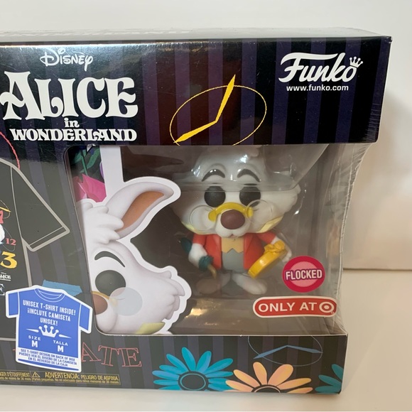NWT. Funko POP & tee Alice in Wonderland- White Rabbit Flocked - Picture 2 of 9